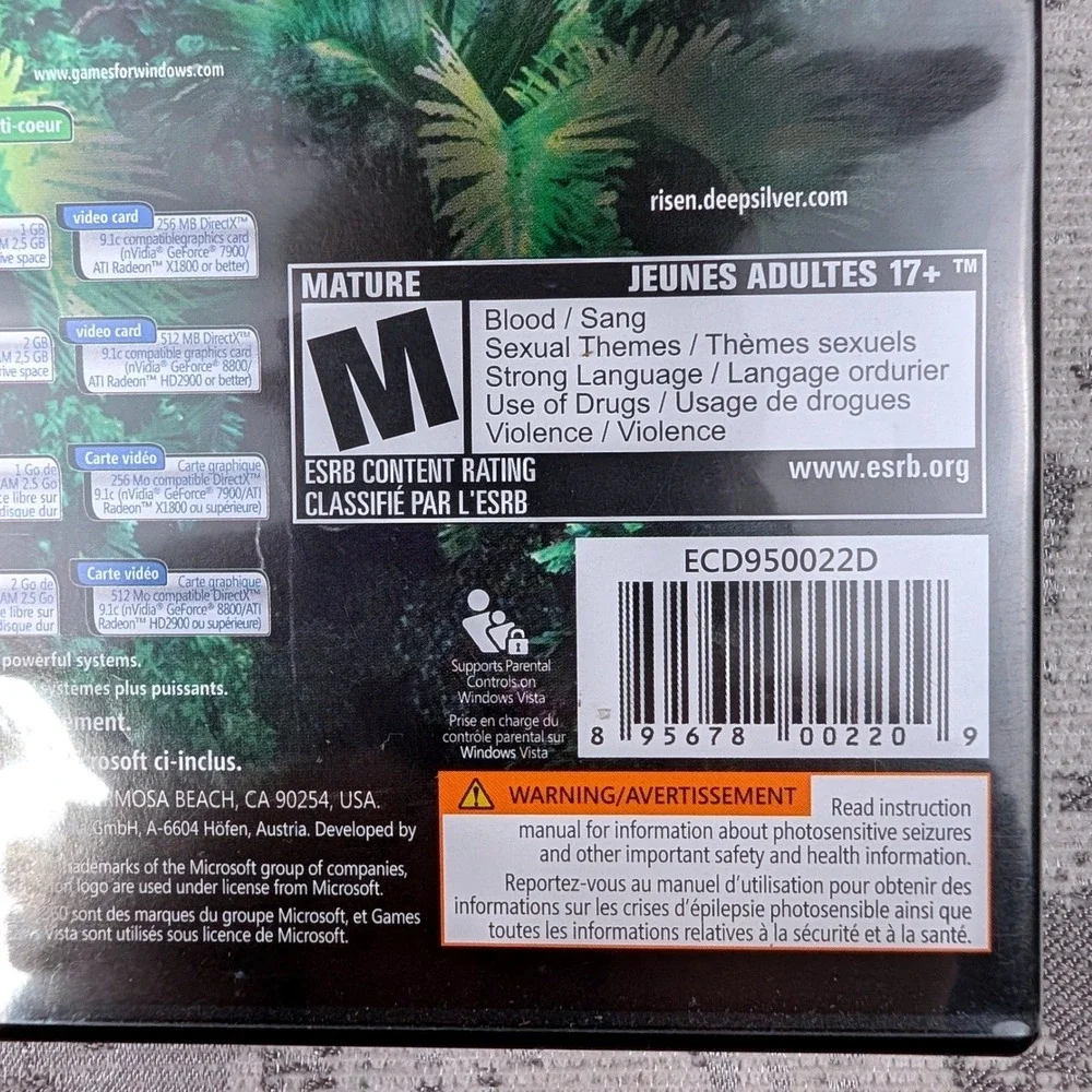 Risen PC Windows Game 2009 Deep Silver Piranha Bytes Action RPG DVD Manual CIB